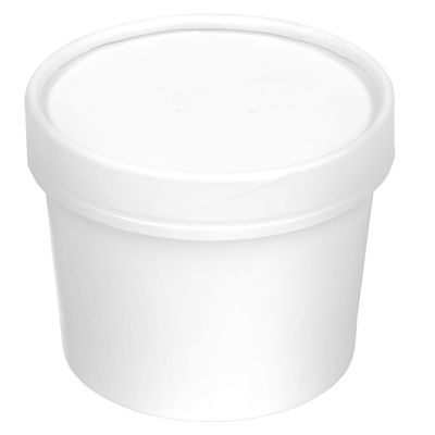 Φιλικά ντυμένα PE 44oz άσπρα μίας χρήσης εμπορευματοκιβώτια συσκευασίας τροφίμων Eco