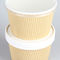 Μίας χρήσης καυτός βαθμός τροφίμων τυπωμένων υλών συνήθειας καφετί κύπελλο εγγράφου κυματισμών 350gsm Kraft