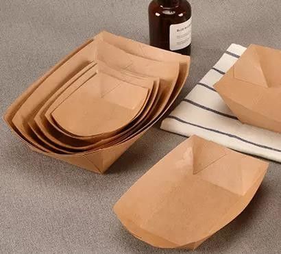 Greaseproof πρόχειρο φαγητό βαθμού τροφίμων που συσκευάζει τα μίας χρήσης εγγράφου δίσκων κύπελλα εγγράφου τροφίμων 7oz Kraft Eco φιλικά καφετιά