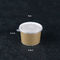 Πολλαπλάσια προδιαγραφών κενά 300g Kraft κύπελλα σούπας εγγράφου μίας χρήσης με τα σαφή πλαστικά καπάκια